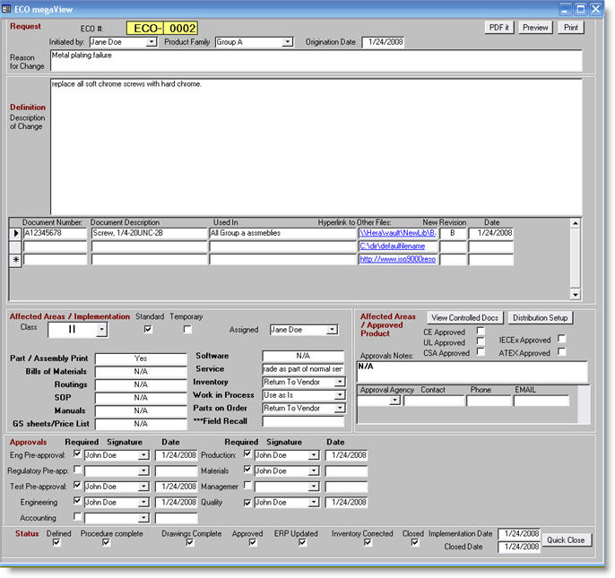 documentation management system ECO